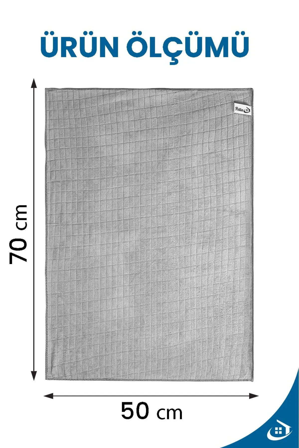 Yer Silme Bezi 50x70 1 Adet Açık Gri