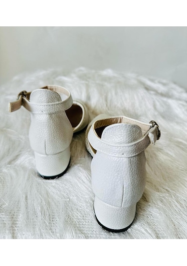 Gala Taş Detaylı Çocuk Topuklu Ayk. Krem