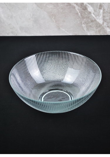 Vargas Cam Salata Tabağı Sunum Cips Tabak 22 Cm Servis Kasesi- 1