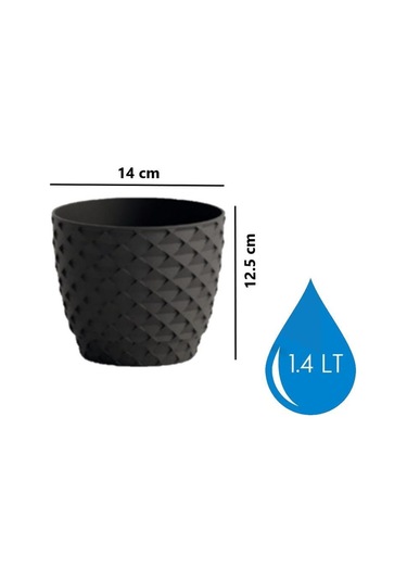 Omnipazar So-kap2 Kapadokya Dekoratif Plastik Saksı 1.4 Litre No 2