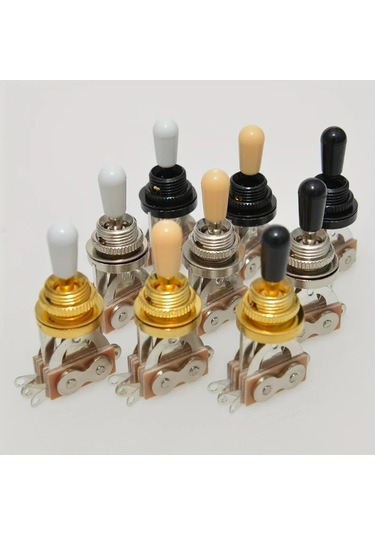 Tongdashop Les Paul Üç Pozisyonlu Gitarlar İçin Nikel Beyaz Başlıklı Dayanıklı Anahtar