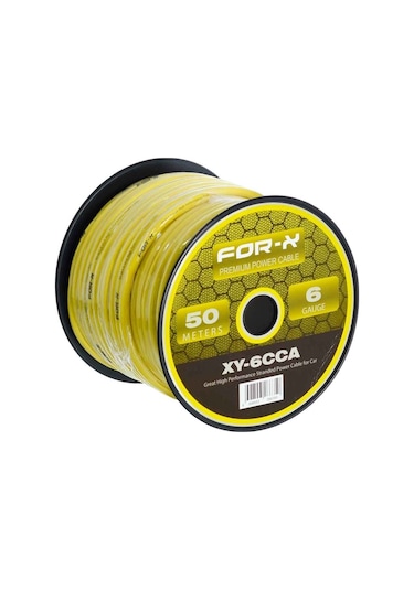 For-x 6 Ga Bakır Oto Amfi Power Kablosu 50 Metre Xy-6 Cca