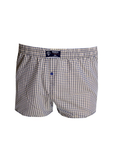 Mode Xl Büyük Beden Erkek Boxer Desenli Poplin 6348 Kiremit 001