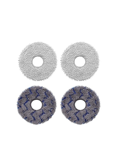 Junsunmay 4 Adet Elektrikli Süpürge Paspas Pedi Ecovacs X1 Turbo / X1 Omni / X2 Omni / T10 Turbo / T10 Omni / T20 / T20 Omni Gri Mavi