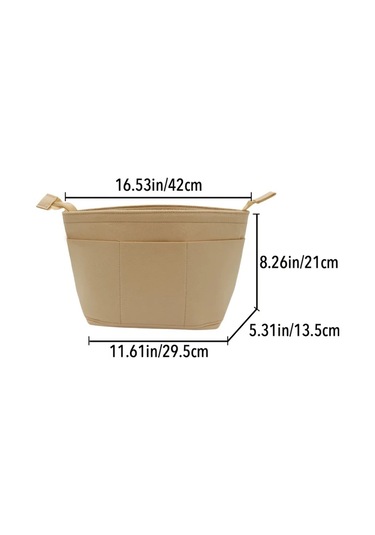 Fochsia 卡其色 M Anjou Pm Gm Neverfull Tote Çanta Organizatörü İç Astar Çantası Makyaj Çantası Gümüş Eskitme