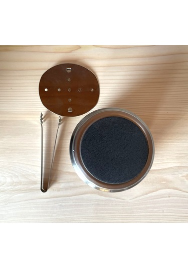 Çelik Buz Kovası Beril Ateş Buz Kovası Kapaksız Model