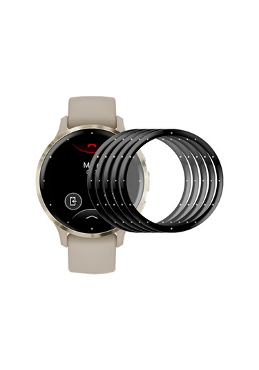 Garmin Venu 3s İçin 5 Adet Enkay 3d Tam Kapsama Yumuşak Pc Kenar Pmma Hd Ekran Koruyucu Film