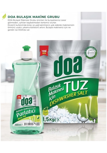 Doa Bulaşık Makinesi Parlatıcı 500 Ml & Tuz 1,5 Kg