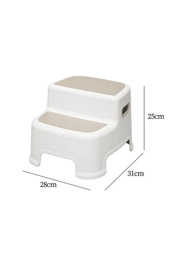 Flybuy Bosphorusboutique Çocuk İçin Suntek Magideal Kaymaz Adımlı Tabure, Gri, 2 Adımlı, 28x31x25cm, Pratik Yardımcı Diğer