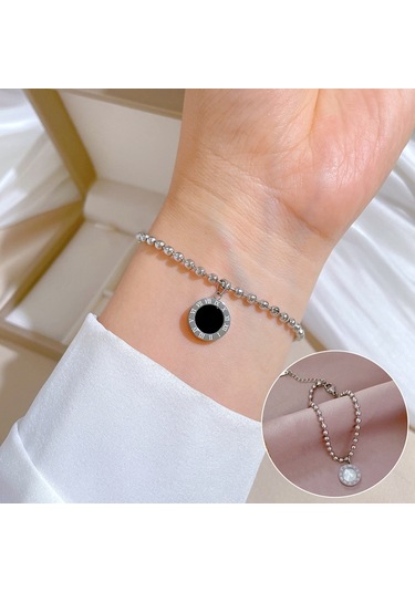 Jzcat Titanyum Çelik Hip Hop Bilezik Altın Moda Temperament Basit Bilezik-gsl31 Metalik