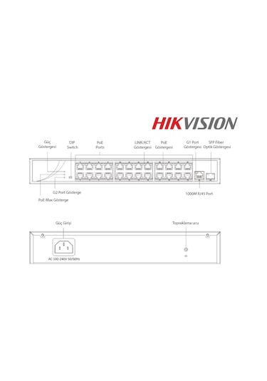 Hikvision Ds 3E0326P E/M B 24 Port Poe Switch