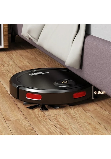 Otomatik Akıllı Süpürme Robotu Süpürücü Ev Aletleri Mutfak Ev Siyah