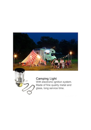 Mufunye Taşra Kamp Gaz Lambası - Tahta Ve Çadır Işığı, Dış Mekan Isıtıcı, Taşınabilir Çalışma Aleti Şeffaf