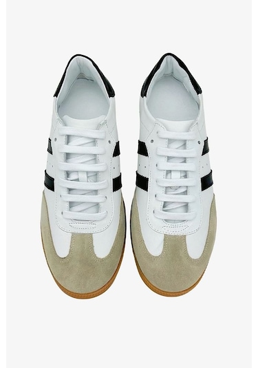 Bilba Erkek Hakiki Deri 6 Cm Boy Uzatan Spor Ayakkabı Beyaz