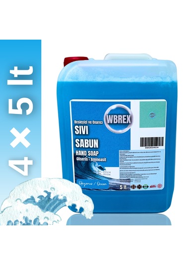 ﻿Wbrex Okyanus Besleyici ve Onarıcı Sıvı El Sabunu 4 x 5 L