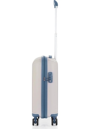 Mçs Üçlü Polipropilen Valiz Seti V305 - Mçs Kırılmaz Silikon Valiz Set Kemik Sky Blue Çok Renkli