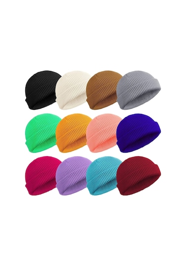 Külah Erkek Docker Örgü Bere Skullcap Hipster Şapka