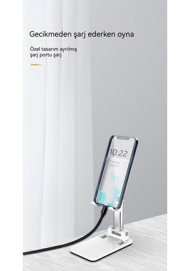 Pazly Katlanır Teleskopik Masaüstü Telefon Tutucu - Mavi 1 Adet 1 Adet