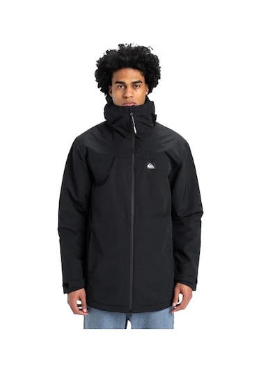 Quiksilver Quıksılver Overcast 3k Parka Erkek Anthracite - Solid Ceket Eqyjk04203-11793 Siyah