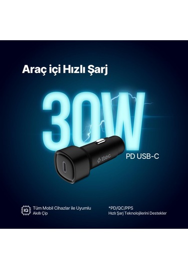 Ttec Smartcharger Pd 30w Araç Hızlı Şarj Aleti