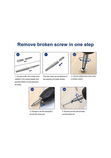 Ccgloball 22 Parça Kırık Vida Çıkarıcı Bit Seti Kırık Cıvata Çıkarıcı İçin Sıyırma Vidası Çıkarıcı Kiti Çok Amaçlı Manyetik