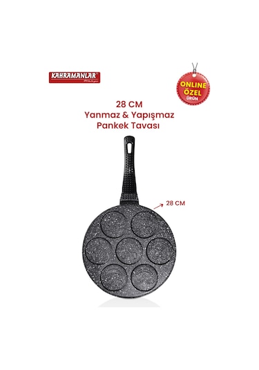 Kahramanlar Helegra 2'li Pankek Ve Krep Tavası Seti