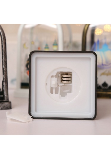 Vkemall Noel İçin Led Kule Şeklinde Işıklı Dekoratif Aydınlatma - Santa Claus Desenli Ev Dekoru Lambası