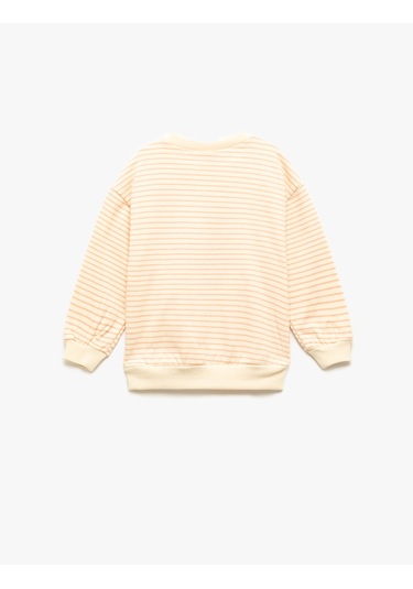 Koton Uzun Kollu Bisiklet Yaka Şardonlu Pamuklu Çizgili Sweatshirt Ekru Çizgili 6wmg10003ak Ekru Çizgili Koton Uzun Kollu Bisiklet Yaka Şardonlu Pamuklu Çizgili Sweatshirt Ekru Çizgili 6wmg10003ak Ekru Çizgili