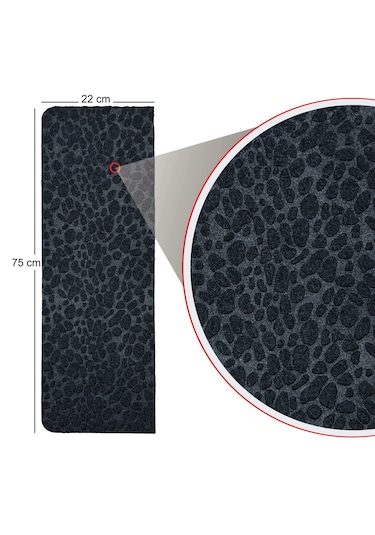 Tink Antrasit Kaydırmaz Keçe Merdiven Matı 22x75 Cm 7 Adet