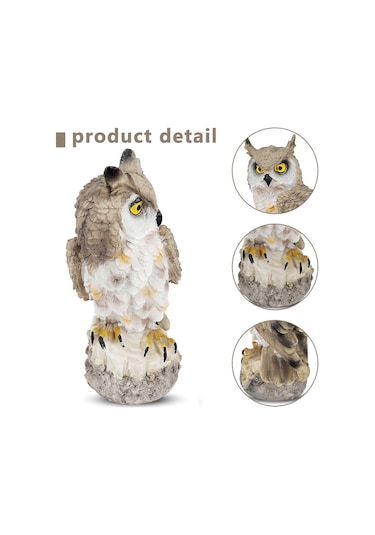 Korkuluk Sahte Kartal Baykuş Caydırıcı Bahçe Avlu Koruma Dekorasyon Caydırıcı Süs Siyah