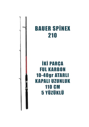 Spinex Olta Kamışı Spin Olta Kamışı 10-40gr Atarlı Ful Karbon 32397021