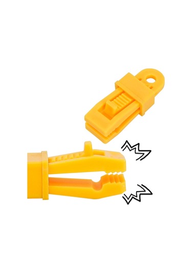 Homyl 8 Adet Branda Klipsleri Askıları Kelepçeleri Sarı Sarı