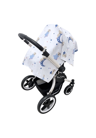 Ezh Collection 1021 Çift Taraflı Pazen Bebek Battaniye Mavi