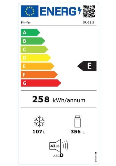Simfer 2518 463 LT No-Frost Çift Kapılı Dijital Buzdolabı