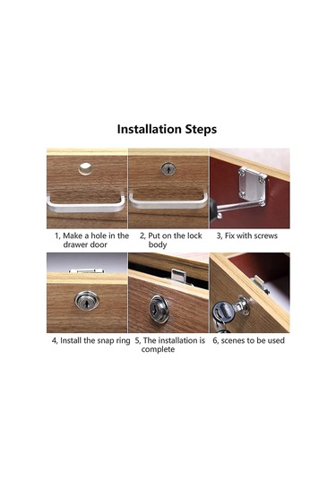 Adet Kam Kilidi, 22 Mm Çinko Alaşımlı Dolap Kilidi, Güvenlik Silindirli Dolap Çekmece Kilidi Anahtarlar Aynı Değil Seti