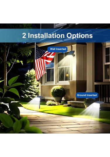 Güneş Işıkları Açık Ip65, Süper Parlak Led, 2cct 4 Aydınlatma Modları 3000k/6500k Seçilebilir -4 Paket