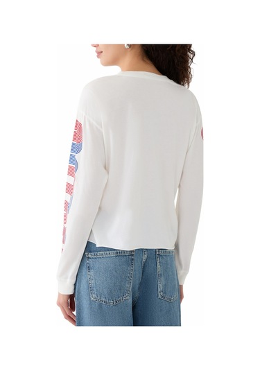 Mother Denim Uzun Kollu Rahat Kesim Sweatshirt Bej - Krem