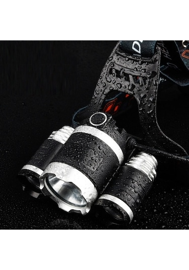 Ebitda Yüksek Güçlü Şarj Edilebilir 3 Kafa El Feneri Balıkçılık İçin Led Baş Üstü Işık Çok Renkli