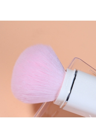 Sones 8'i 1 Arada Kare Makyaj Fırçası Mini Taşınabilir Geri Çekilebilir Allık Fırçası Göz Farı Fırçası Acemi Makyaj Seti Süt Beyazı