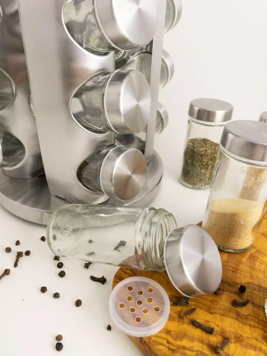 Vıctorıabusıness Döner Tablalı Baharat Ve Çeşni Şişeleri 254414047 Gümüş