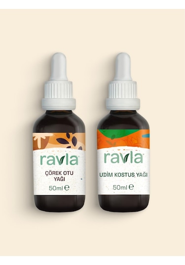 2'li Ürün - Ravla Udim Kostus Yağı - 50ml / Ravla Çörekotu Yağı 50ml 50 ML