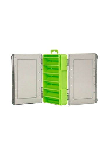 Geeroyoo Hb201 Kompakt Çift Taraflı Yem Kutusu, Olta Malzemeleri İçin Pratik Saklama Çözümü, Yeşil, 14x10x3cm