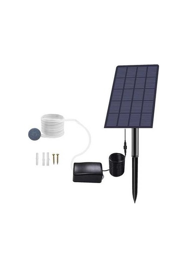Pazly 2w Takmalı Solar Oksijen Pompası - Balık Tankı Oksijenatör Cihazı