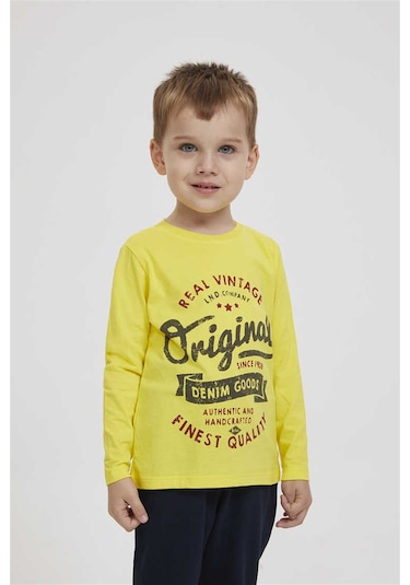 Lee Cooper Carey Erkek Çocuk Sweatshirt Sarı-1334 Sarı