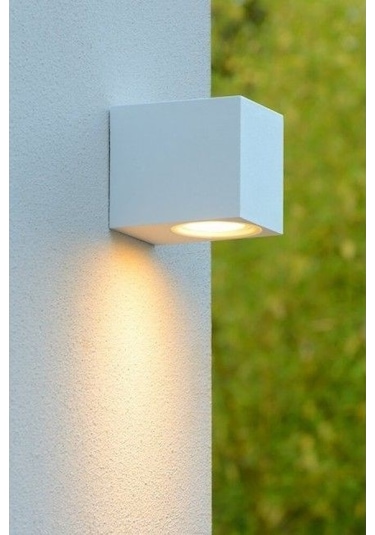 Tek Yönlü İç - Dış Mekan Dekoratif Modern  Aplik Beyaz