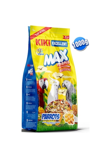KIKI Excellent Kuş Max Menu Parrots Papağan Yemi 1000 Gr. KB309