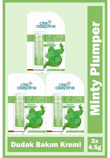 Cire Aseptine Mentol Dudak Bakım Kremi 4,5 Gr 3 Adet