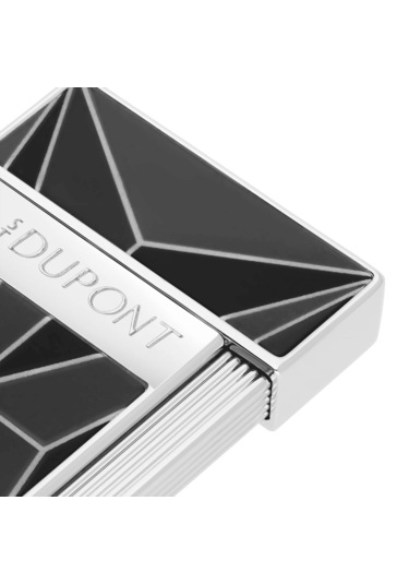 St Dupont Slimmy Black Fire 28277 Çakmak 028277 Gri - Siyah