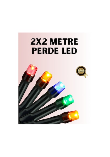8 Modlu Zaman Ayarlı Led Perde Işık Bahçe Ve Glblseme - 77 Balkon Dekorasyonu RGB