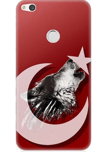 Huawei P9 Lite 2017 Uyumlu Kurt Ve Bayrak Desenli Silikon Kılıf
